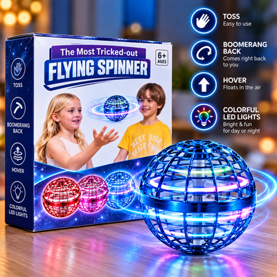 Cosmic Fly Ball™ – LED Flying Orb Toy | Boomerang Spinner & Interactive Gift for Kids and Teens